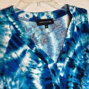 Jones New York Blue Tie-Dye Maxi Dress